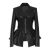 Black Gothic Faux Leather Women Skirt Jacket