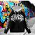 Critical Craze Metal Logo All-Over Print Women’s Hoodie With Decorative Ears