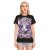 Critical Craze Large Purple Eye Kawaii Sphynx Women’s Round Neck T-Shirt | Cotton