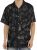 Lucky beach goth, Hawaiian Friday the 13th flash design all over black and white print button up