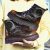 Women Fashion Punk Street Style Boots Patent Leather Chunky Shoes Casual Footwear Plus Size